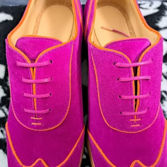 %The Office of Angela Scott Mr. Evans Wingtip Oxford Fuchsia US 9 - 9.5 / D4 - Picture 13 of 15